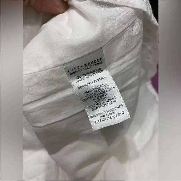 Lost + Wander Petals of The Sky Dress White Size Small - Picture 12 of 12